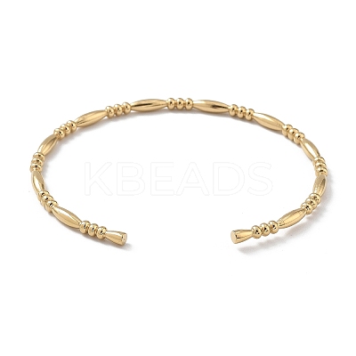Ion Plating(IP) 304 Stainless Steel Cuff Bangles for Women BJEW-Z078-06G-1