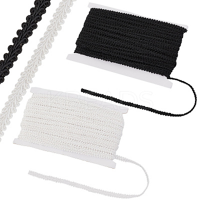 2 Cards 2 Colors Polyester Braided Lace Trim OCOR-PH0002-53-1