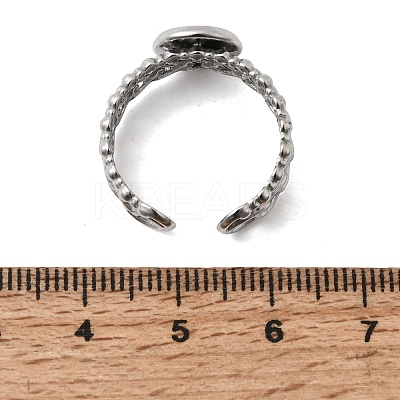 Curb Chains Shapes 304 Stainless Steel Ring Components STAS-P454-04A-P-1