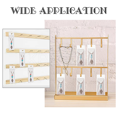 240Pcs 2 Style Rectangle Blank Paper Keyring Display Card DIY-GA0003-14-1