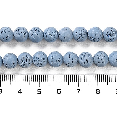 Synthetic Lava Rock Dyed Beads Strands G-H311-08B-06-1