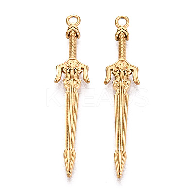 304 Stainless Steel Pendants STAS-N114-61G-1