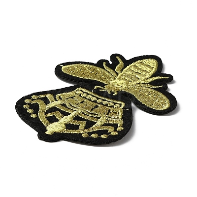 Crown & Bees Pattern Computerized Embroidery Cloth Iron On/Sew On Patches PATC-WH0010-11A-1