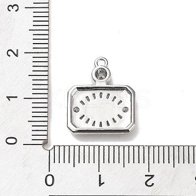 Rack Plating Brass Micro Pave Cubic Zirconia and Enamel Pendants KK-Q786-06P-1