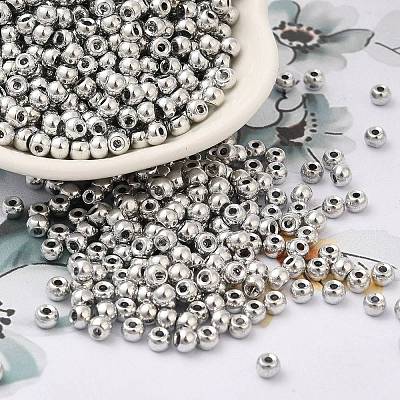 Metallic Colours Plated Glass Seed Beads X1-SEED-H002-G-A573-1