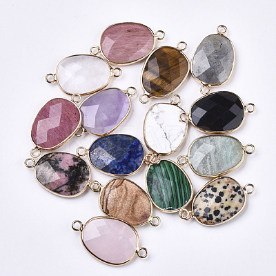 Natural & Synthetic Gemstone Links Connectors G-R472-01-1