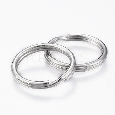 Tarnish Resistant 304 Stainless Steel Split Key Rings STAS-P178-1.6x28mm-P-1