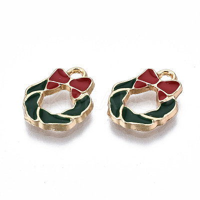 Eco-Friendly Alloy Enamel Pendants ENAM-Q437-072-NR-1