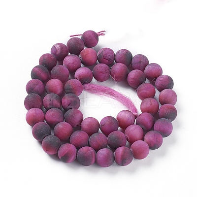 Natural Tiger Eye Beads Strands G-F616-01B-6mm-1