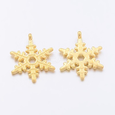 Christmas Snowflake Tibetan Style Alloy Pendants X-K094L011-1
