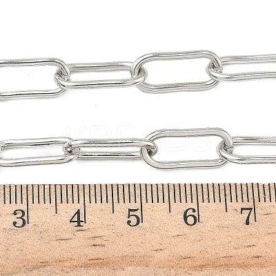 304 Stainless Steel Paperclip Chains Necklaces NJEW-Z102-02P-1