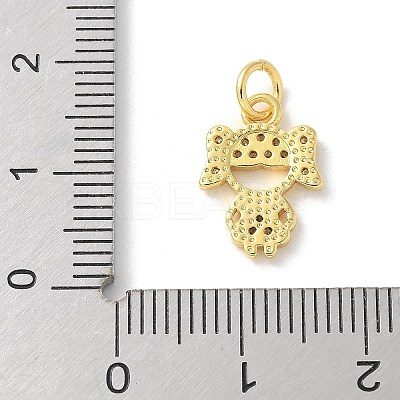 Brass Micro Pave Cubic Zirconia Pendants KK-P292-21C-G-1