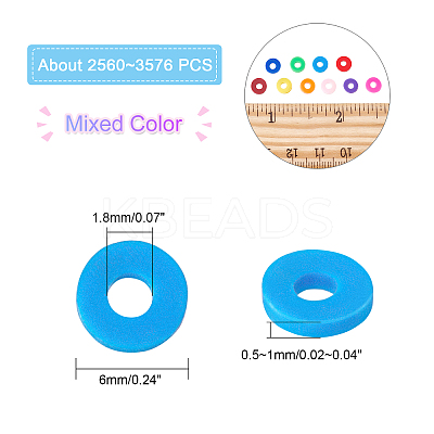 8Strands 4 Colors Handmade Polymer Clay Beads Strands CLAY-PH0001-54-1