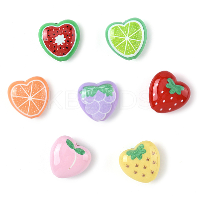 20Pcs 7 Styles Opaque Acrylic Beads MACR-FS0002-22-1