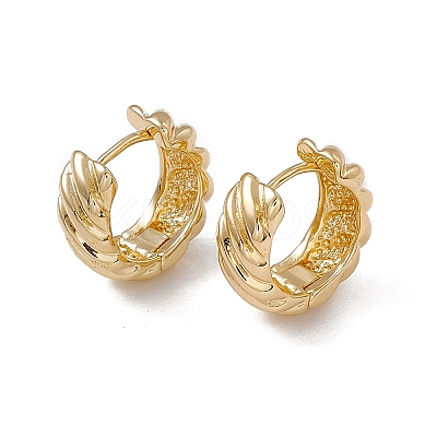 Rack Plating Brass Twist Thick Hoop Earrings for Women X-EJEW-F294-16G-1