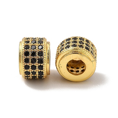 Rack Plating Brass Cubic Zirconia Beads KK-G457-09G-01-1