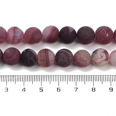 Natural Druzy Agate Beads Strands G-NH0024-A09-10mm-1