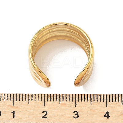 304 Stainless Steel Chunky Cuff Rings RJEW-S626-02G-1