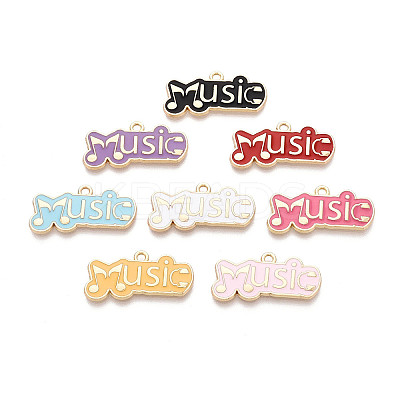 Alloy Enamel Pendants ENAM-T024-30M-G-1