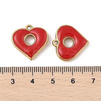 304 Stainless Steel Enamel Pendants STAS-P380-06G-02-1
