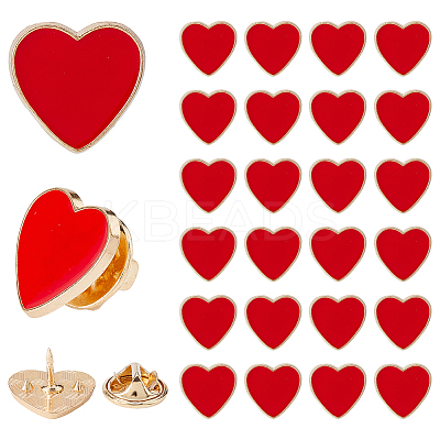 26Pcs Heart Alloy Enamel Lapel Pin Backs for Backpack Clothes JEWB-FH0003-13-1