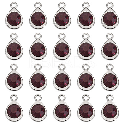 20Pcs Faceted Glass Charms RGLA-TADJ0001-01E-1