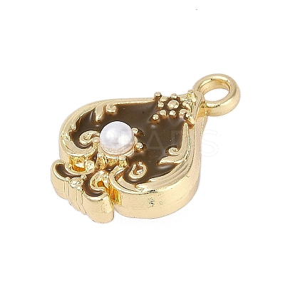 Rack Plating Alloy Enamel Pendants PALLOY-P309-06G-01-1