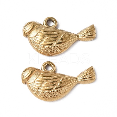 Ion Plating(IP) 304 Stainless Steel Charms STAS-C066-01G-1