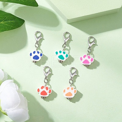 Handmade Polymer Clay & Tibetan Style Beads Pendant Decorations HJEW-JM03278-1