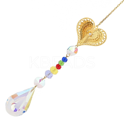 Hollow Alloy Hanging Ornaments HJEW-Q012-05F-1