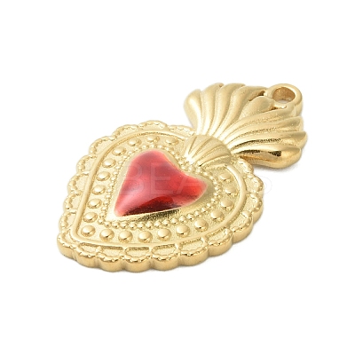 304 Stainless Steel Enamel Pendants STAS-K303-04G-02-1