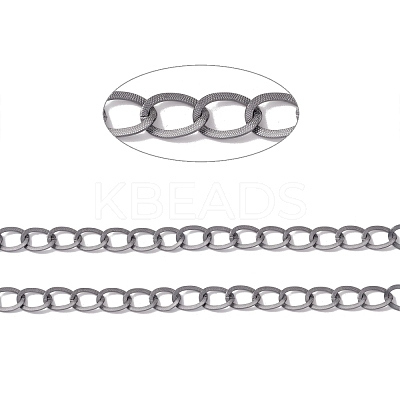 Oval Oxidation Aluminum Curb Chains CHA-G001-02P-1