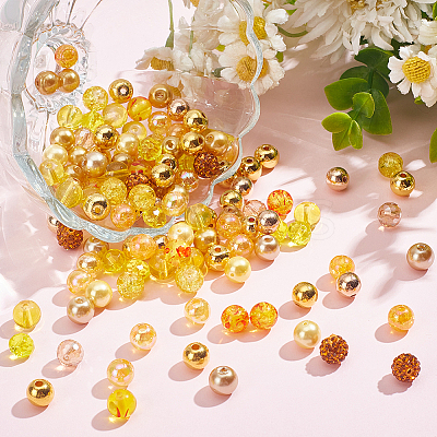 DIY Round Beads Jewelry Making Finding Kit DIY-WR0003-85B-1