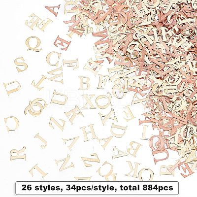 1040Pcs 26 Style Brass Cabochons MRMJ-OC0002-99-1