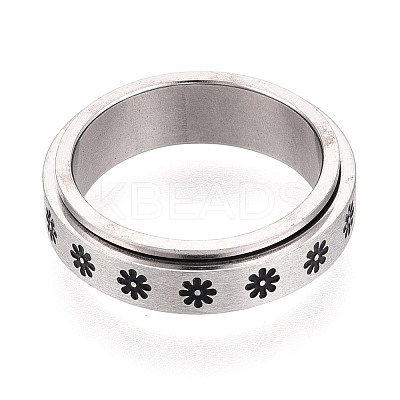 201 Stainless Steel Rotating Fidget Band Ring MATO-PW0001-059D-04-1
