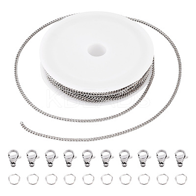 DIY Brass Twisted Chains Necklaces/Bracelets Making Kit DIY-TA0011-10-1