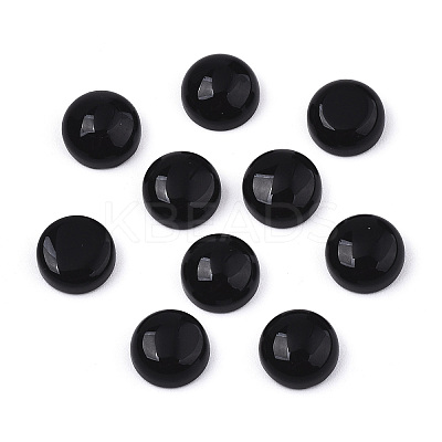 Natural Black Onyx Cabochons X-G-N326-59A-1