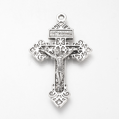 Tibetan Style Alloy Big Pendants X-TIBE-Q072-06AS-RS-1