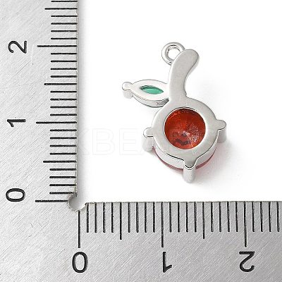 Brass Micro Pave Cubic Zirconia Pendants KK-P290-02D-P-1