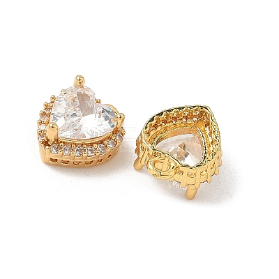 Brass Micro Pave Cubic Zirconia Pendants KK-S531-01G-A-1