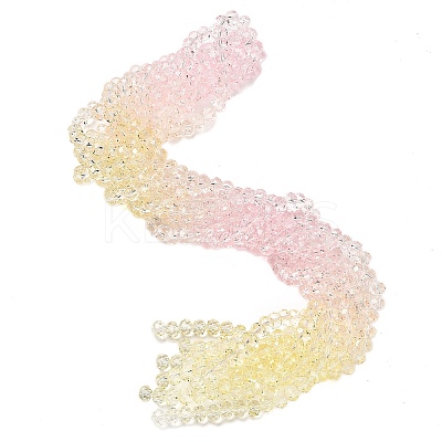 Transparent Painted Glass Beads Strands DGLA-A034-T6mm-A25-1