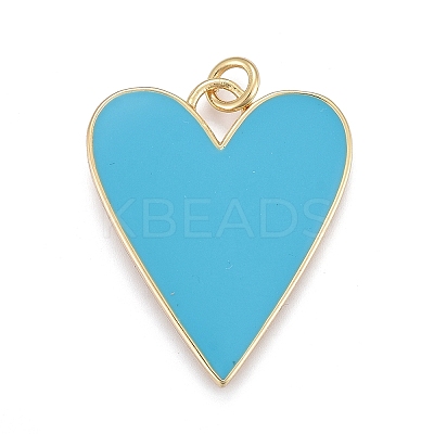 Brass Enamel Pendants KK-M205-13G-09-1