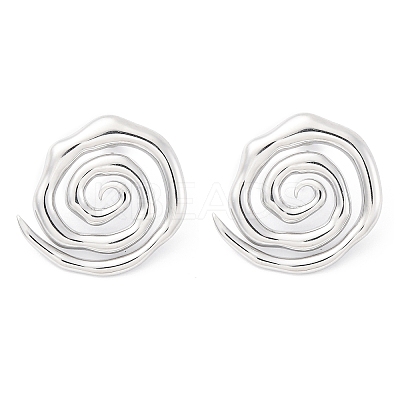 304 Stainless Steel Stud Earrings for Women EJEW-K306-15P-1