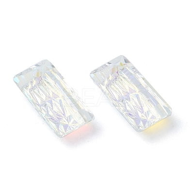 Embossed Glass Rhinestone Pendants GLAA-J101-07A-1