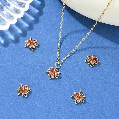 SHEGRACE Brass Cubic Zirconia Charms XGRQ3P967-614G-1