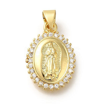 Rack Plating Brass with Cubic Zirconia Pendants KK-Z086-33G-07-1