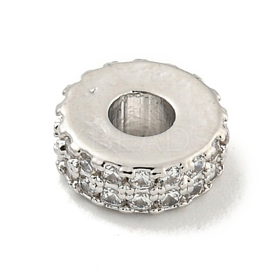 Rack Plating Brass with Cubic Zirconia Beads KK-B091-04A-04P-1