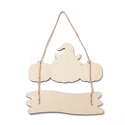 Halloween Wooden Door Wall Hanging Decorations LS-HJEW-K040-01A-1