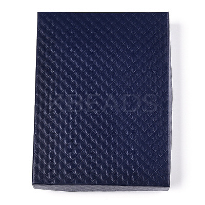 Rhombus Textured Cardboard Jewelry Boxes CBOX-T006-01B-1