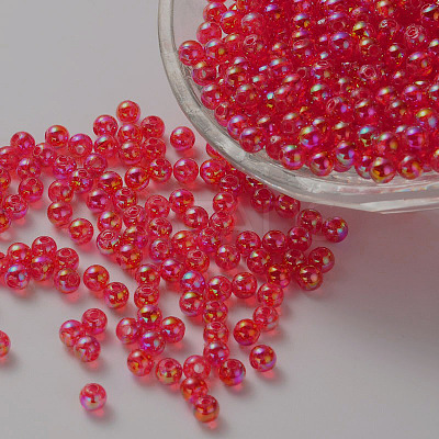 Eco-Friendly Transparent Acrylic Beads PL732-3-1